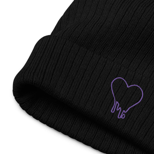 Purp Lover Ribbed knit beanie
